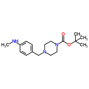 1-BOC-4-(4-甲基氨基苄基)哌嗪结构式