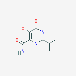 Structure of 5,6-DIHYDROXY-2-ISOPROPYL-PYRIMIDINE-4-CARBOXYLIC ACID AMIDE
