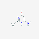 Structure of 6-amino-2-cyclopropyl-1H-pyrimidin-4-one