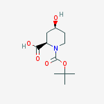 Structure of 4-HYDROXY-PIPERIDINE-1,2-DICARBOXYLIC ACID 1-TERT-BUTYL ESTER