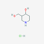 Structure of 3-(Hydroxymethyl)piperidin-4-ol hydrochloride