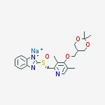 Sodium;2-[[4-[(2,2-dimethyl-1,3-dioxan-5-yl)methoxy]-3,5-dimethylpyridin-2-yl]methylsulfinyl]-1h-benzimidazole结构式