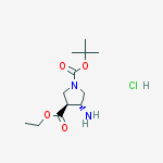 (3S,4R)-4-Amino-1-Boc-3-Pyrrolidinecarboxylic Acid Ethyl Ester Hcl结构式
