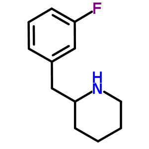 2-(3-FLUORO-BENZYL)-PIPERIDINE结构式