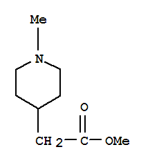 Structure of 4-Piperidineacetic acid,1-methyl-,methyl ester