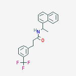 Structure of N-(1-naphthalen-1-ylethyl)-3-[3-(trifluoromethyl)phenyl]propanamide