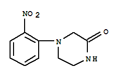 Structure of 2-Piperazinone,4-(2-nitrophenyl)-