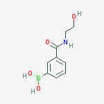 3-Borono-N-(2-hydroxyethyl)benzamide, 3-{[(2-Hydroxyethyl)amino]carbonyl}benzeneboronic acid结构式