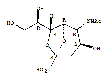 Structure of 2,7-anhydro-N-acetylneuraminic acid