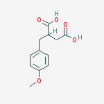 Butanedioic acid, [(4-methoxyphenyl)methyl]-结构式