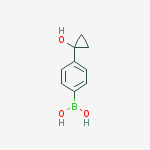 [4-(1-hydroxycyclopropyl)phenyl]boronic Acid结构式