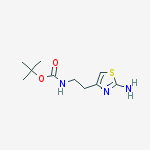 tert-butyl N-[2-(2-amino-1,3-thiazol-4-yl)ethyl]carbamate结构式