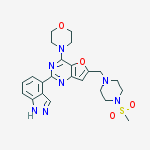 Structure of 2-(1H-Indazol-4-yl)-6-[(4-methylsulfonylpiperazin-1-yl)methyl]-4-[morpholin-4-yl]furo[3,2-d]pyrimidine