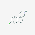 Structure of 6-chlorospiro[1,2-dihydroindene-3,3'-pyrrolidine]