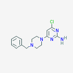 Structure of 4-(4-benzylpiperazin-1-yl)-6-chloropyrimidin-2-amine