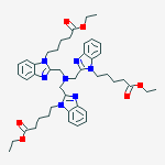 Triethyl 5,5',5''-[2,2',2''-nitrilotris(methylene)tris(1H-benzo[d]imidazole-2,1-diyl)]tripentanoate结构式