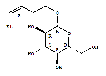 3-hexenyl-beta-glucopyranoside结构式