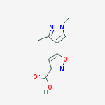 Structure of 5-(1,3-dimethylpyrazol-4-yl)-1,2-oxazole-3-carboxylic acid