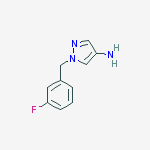 Structure of 1-(3-FLUOROBENZYL)-1H-PYRAZOL-4-AMINE 95%