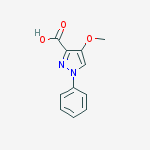 4-methoxy-1-phenyl-1{H}-pyrazole-3-carboxylic acid结构式