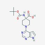 Structure of 4-(tert-butoxycarbonylamino)-1-(7H-pyrrolo[2,3-d]pyrimidin-4-yl)piperidine-4-carboxylic acid