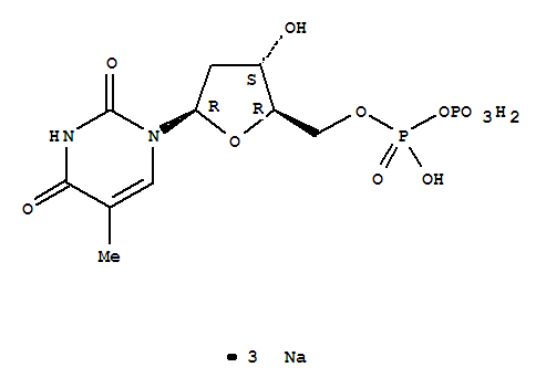 Structure of 2-Deoxythymidine-5-diphosphate trisodium salt