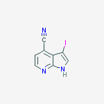3-IODO-1H-PYRROLO[2,3-B]PYRIDINE-4-CARBONITRILE结构式