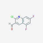 Structure of 2-chloro-5,7-difluoroquinoline-3-carboxaldehyde