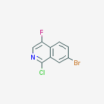 ISOQUINOLINE, 7-BROMO-1-CHLORO-4-FLUORO-结构式