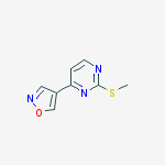 Structure of 4-(2-methylsulfanylpyrimidin-4-yl)-1,2-oxazole