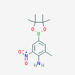 2-METHYL-6-NITRO-4-(4,4,5,5-TETRAMETHYL-1,3,2-DIOXABOROLAN-2-YL)ANILINE结构式