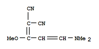 Structure of 2-[3-(DIMETHYLAMINO)-1-METHOXY-2-PROPENYLIDENE]MALONONITRILE