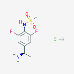 N-{4-[(1R)-1-AMINOETHYL]-2,6-DIFLUOROPHENYL}METHANESULPHONAMIDE HYDROCHLORIDE结构式