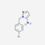 1-(4-BROMOBENZYL)-1H-PYRAZOL-5-AMINE结构式