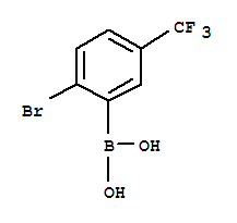 Structure of 2-Bromo-5-(trifluoromethyl)phenylboronic acid
