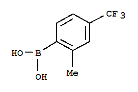 Structure of 2-Methyl-4-(trifluoromethyl)phenylboronic acid
