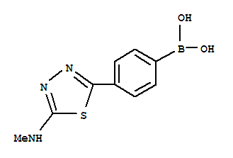 Structure of 4-(5-(Methylamino)-1,3,4-thiadiazol-2-yl)phenylboronic acid