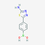 4-(5-Amino-1,3,4-thiadiazol-2-yl)phenylboronic acid结构式