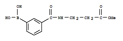 3-(3-Methoxy-3-oxopropylcarbamoyl)phenylboronic acid结构式