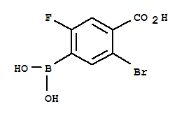 5-Bromo-4-carboxy-2-fluorophenylboronic acid结构式
