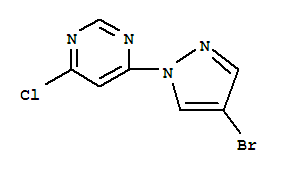 4-(4-Bromo-1H-pyrazol-1-yl)-6-chloropyrimidine结构式