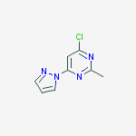 4-Chloro-2-methyl-6-(1H-pyrazol-1-yl)pyrimidine结构式