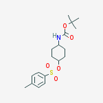 Structure of trans-4-(tert-butoxycarbonylamino)cyclohexyl 4-methylbenzenesulfonate