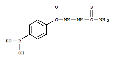 4-(2-硫代氨甲酰肼基羰基)苯硼酸结构式