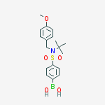 Structure of N-t-Butyl-N-(4-methoxybenzyl) 4-boronobenzenesulfonamide