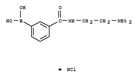 Structure of 3-(2-N,N-Diethylaminoethylaminocarbonyl)phenylboronic acid, HCl