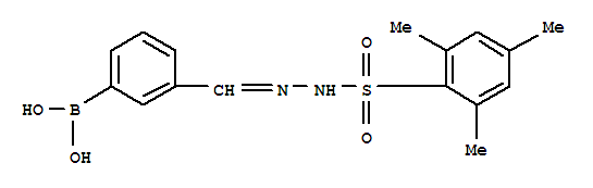 3-((2-(Mesitylsulfonyl)hydrazono)methyl)phenylboronic acid结构式