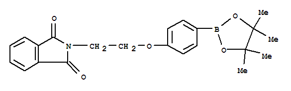 2-(2-(4-(4,4,5,5-Tetramethyl-1,3,2-dioxaborolan-2-yl)phenoxy)ethyl) phthalimide结构式