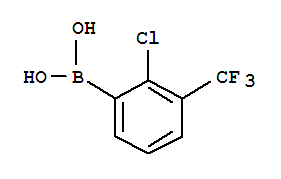2-氯-3-三氟甲基苯硼酸结构式