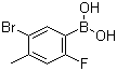 Structure of 5-Bromo-2-fluoro-4-methylphenylboronic acid